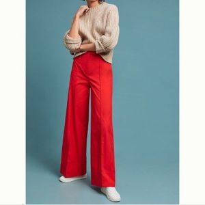 ANTHROPOLOGIE Poplin Wide Leg Pant